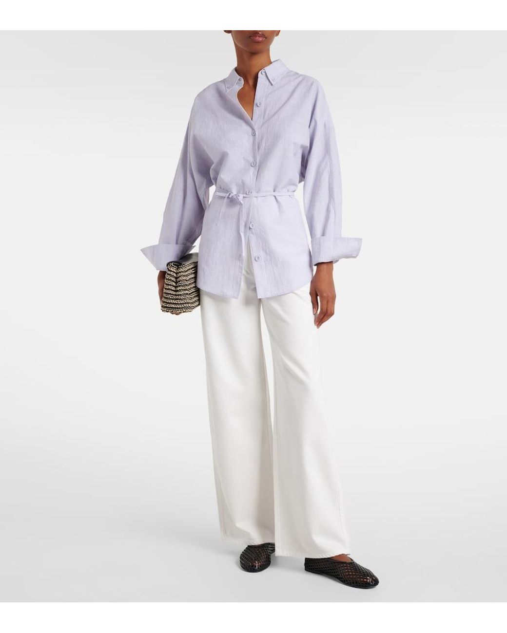 Citizens of Humanity White Boardwalk Wide-Leg Jeans