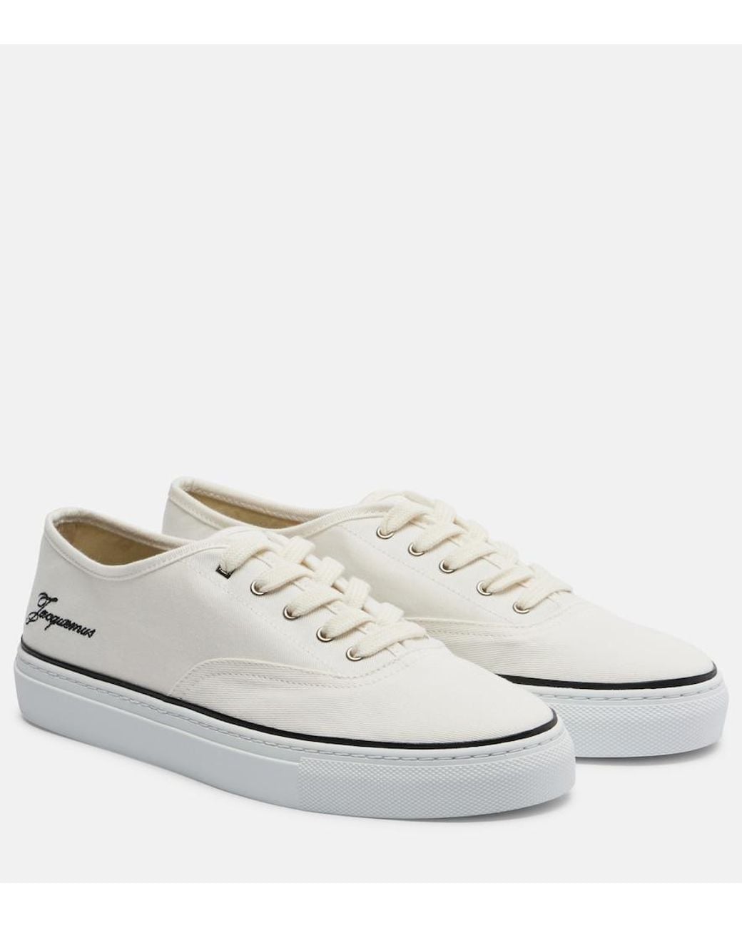 Jacquemus White Fefe Canvas Sneakers