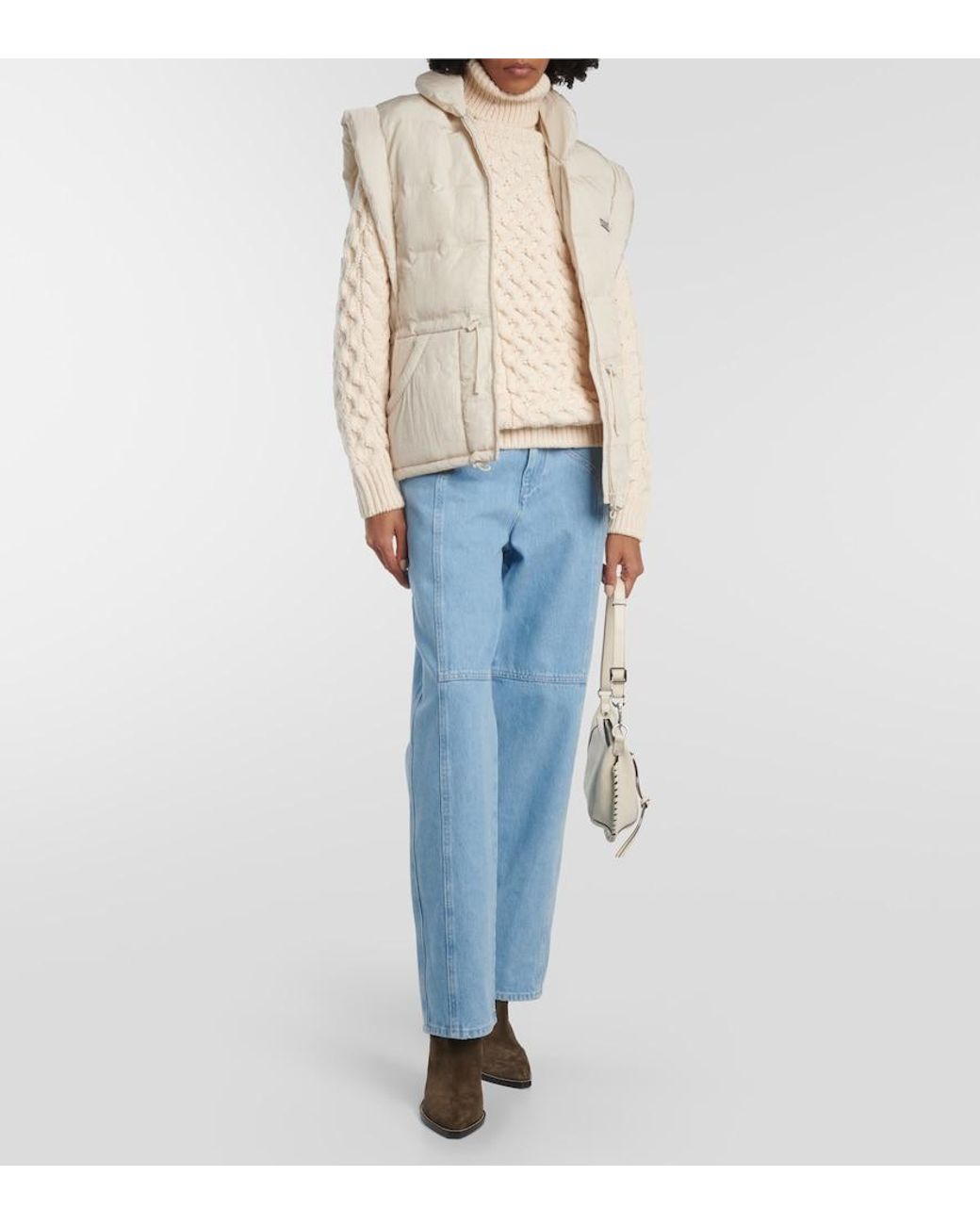 Isabel Marant White Toby Puffer Vest