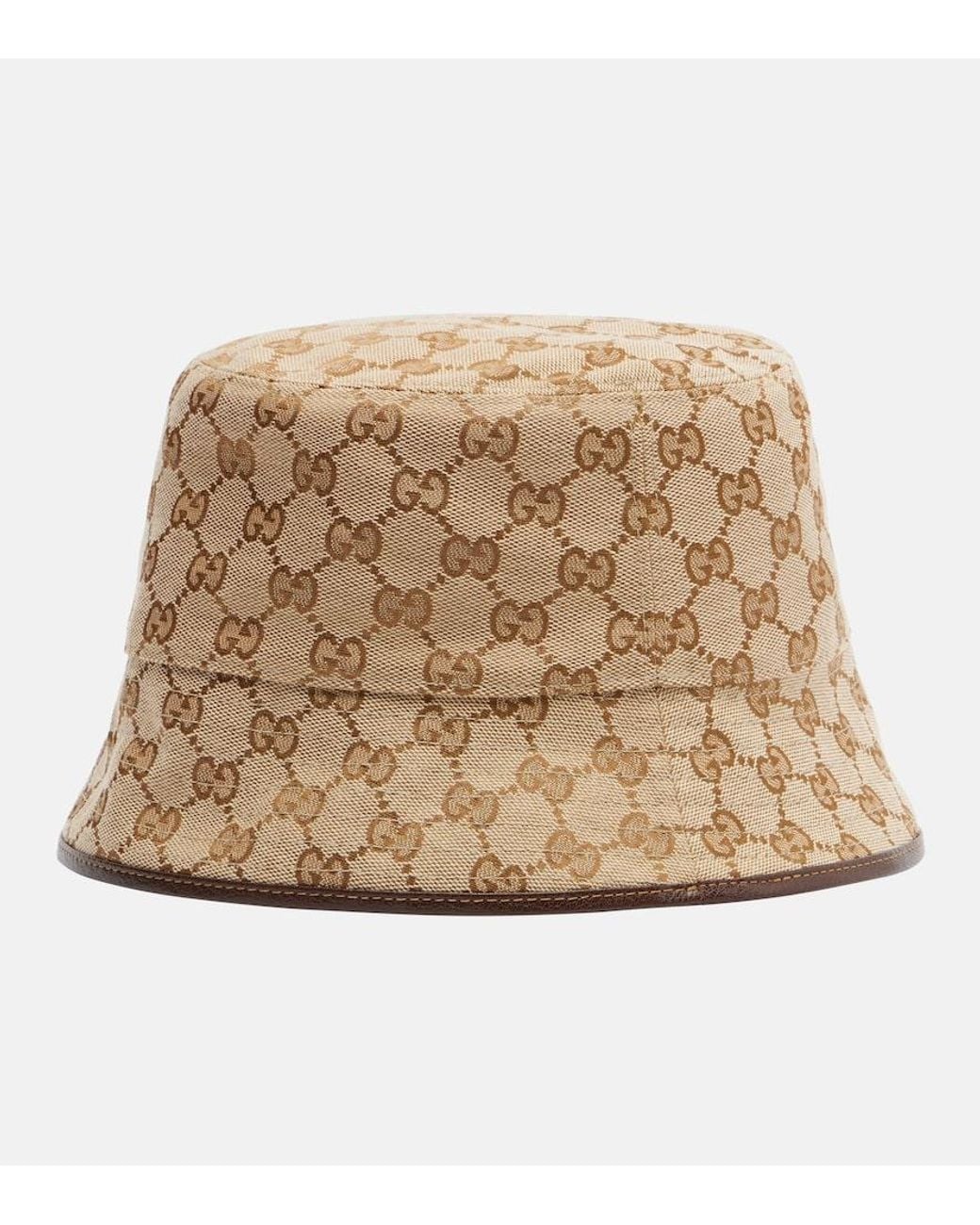 Gucci Natural Gg Canvas Bucket Hat