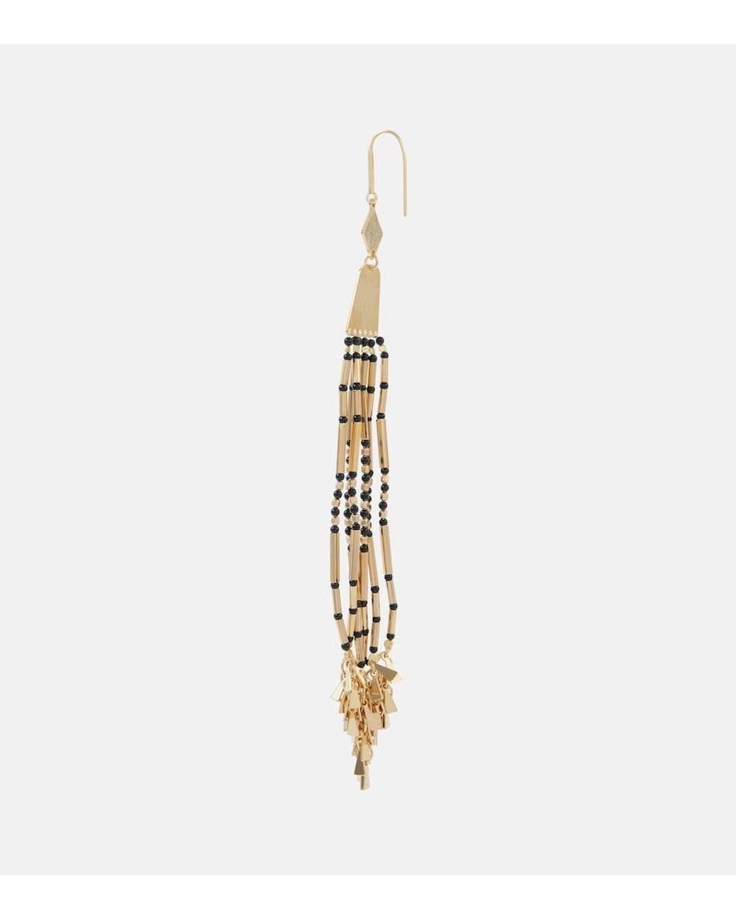 Isabel Marant Metallic Beaded Drop Earrings