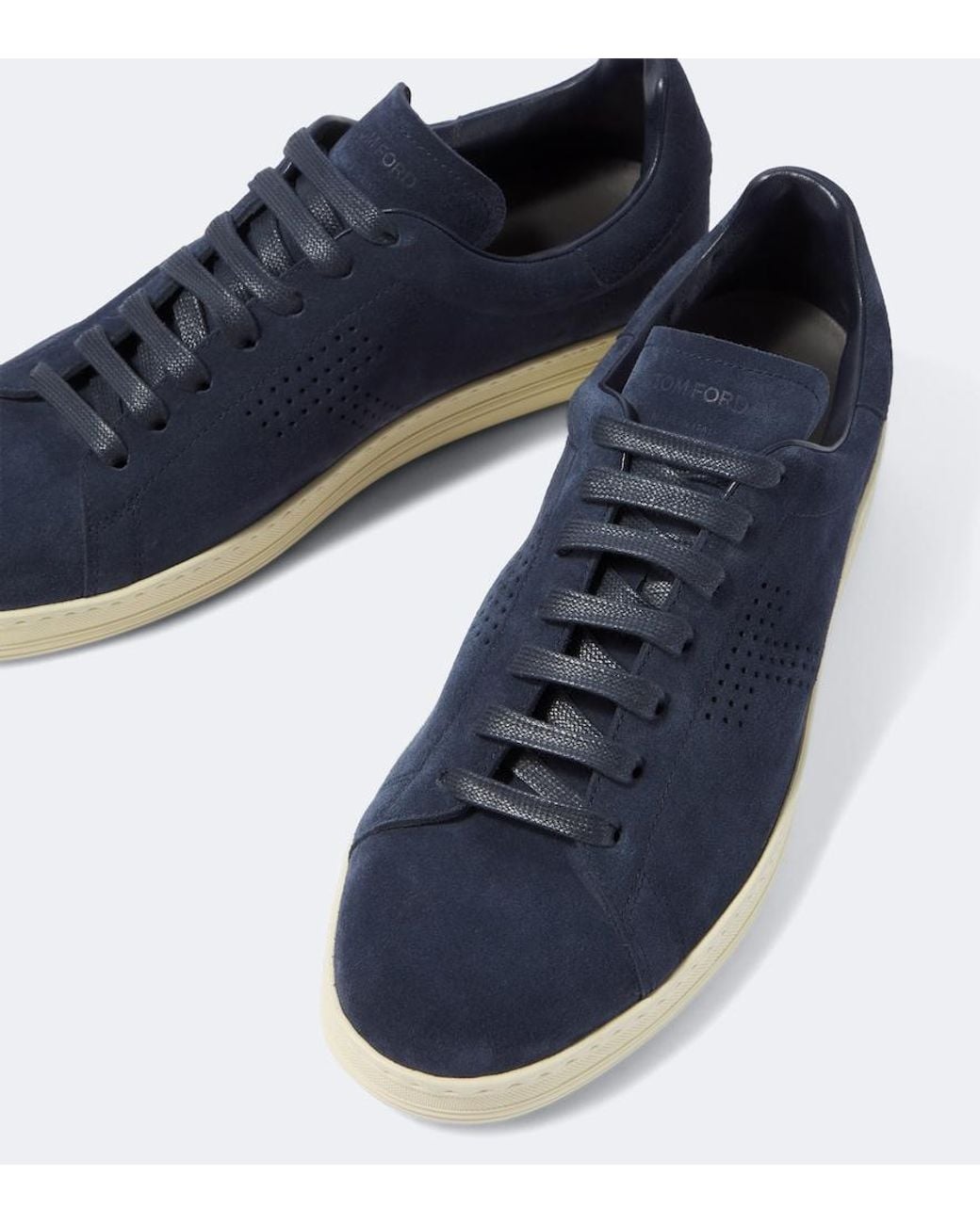 Tom Ford Blue Warwick Suede Sneakers for men