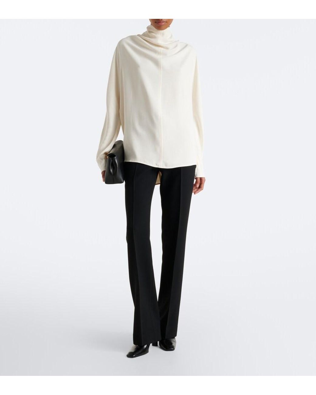 FFORME Black Lang Crepe Slim Pants