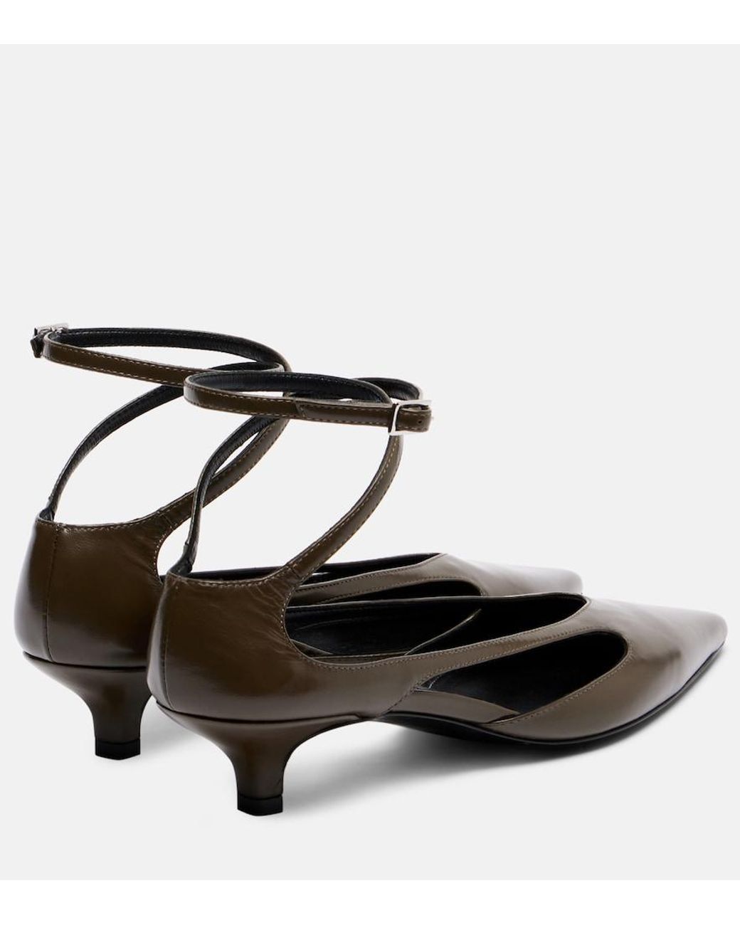 Totême Brown Cutout Leather Pumps