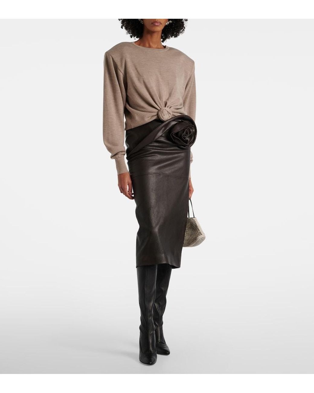 Magda Butrym Black Leather Knee-High Boots