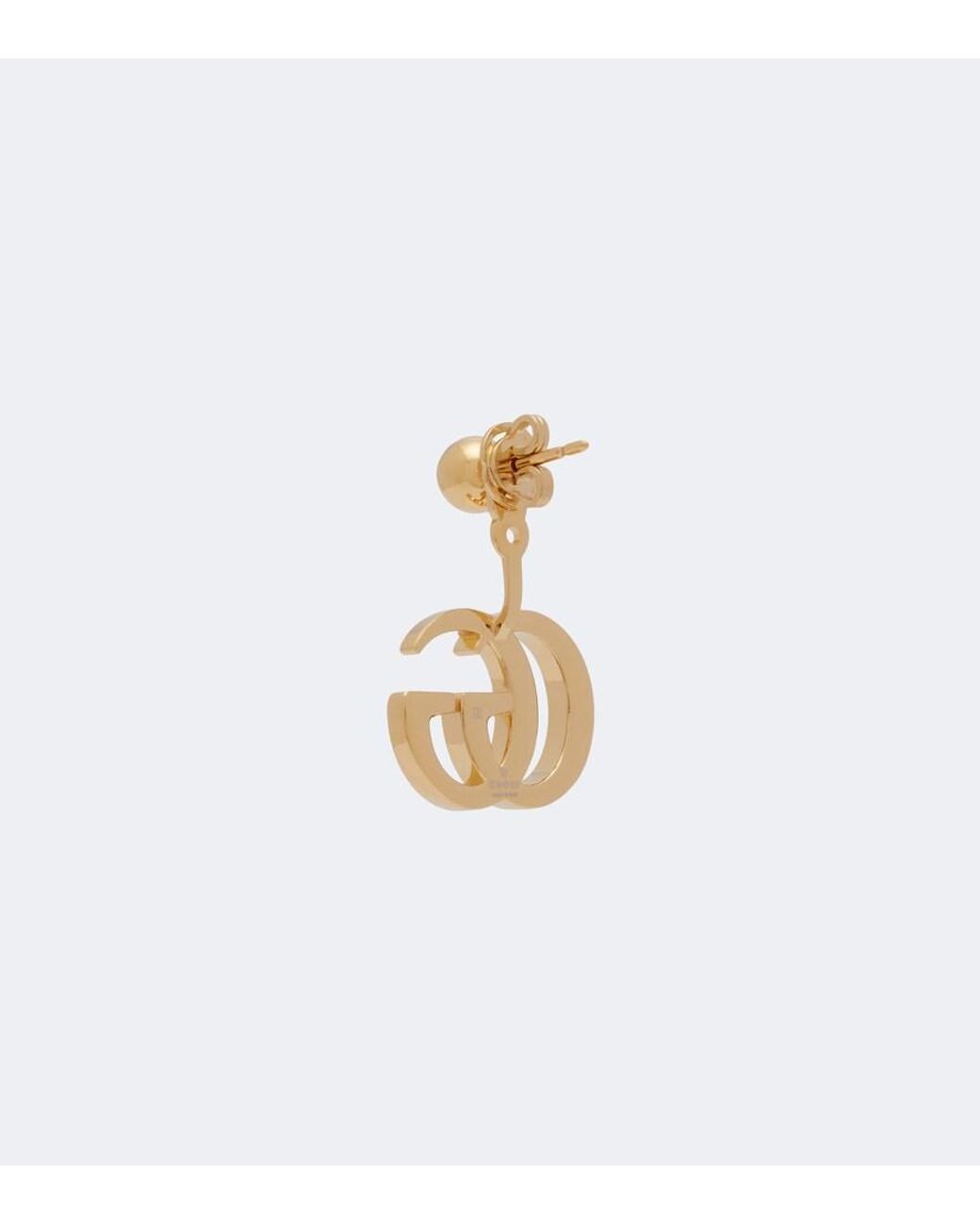Gucci White Gg Marmont Drop Earrings