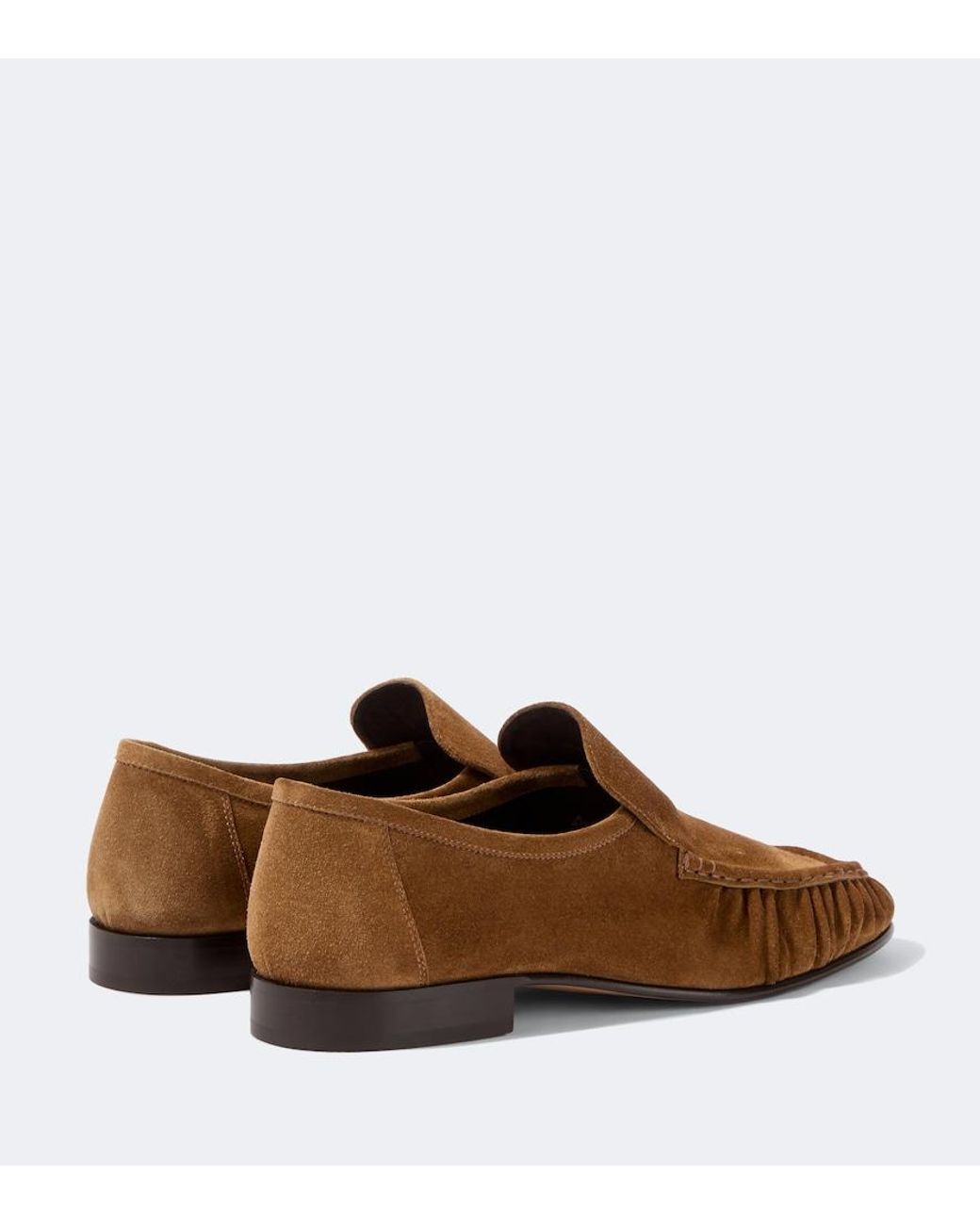 The Row Brown Soft Two Suede Loafers for men
