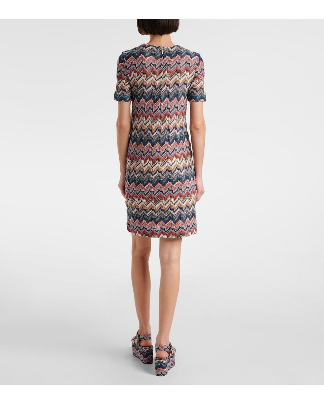 Missoni Multicolor Zigzag Lame Minidress