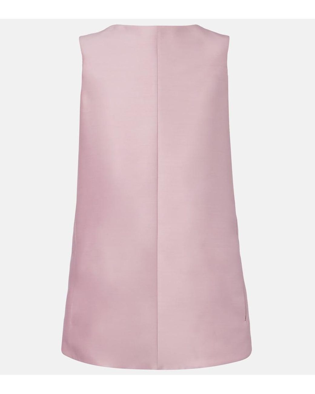 Balenciaga Pink Silk And Wool Minidress