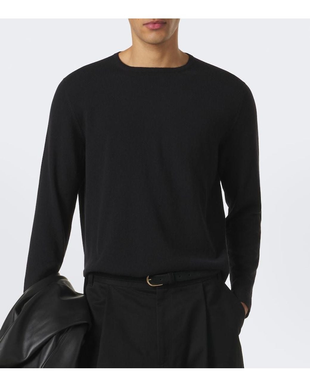STÒFFA Black Cashmere T-Shirt for men