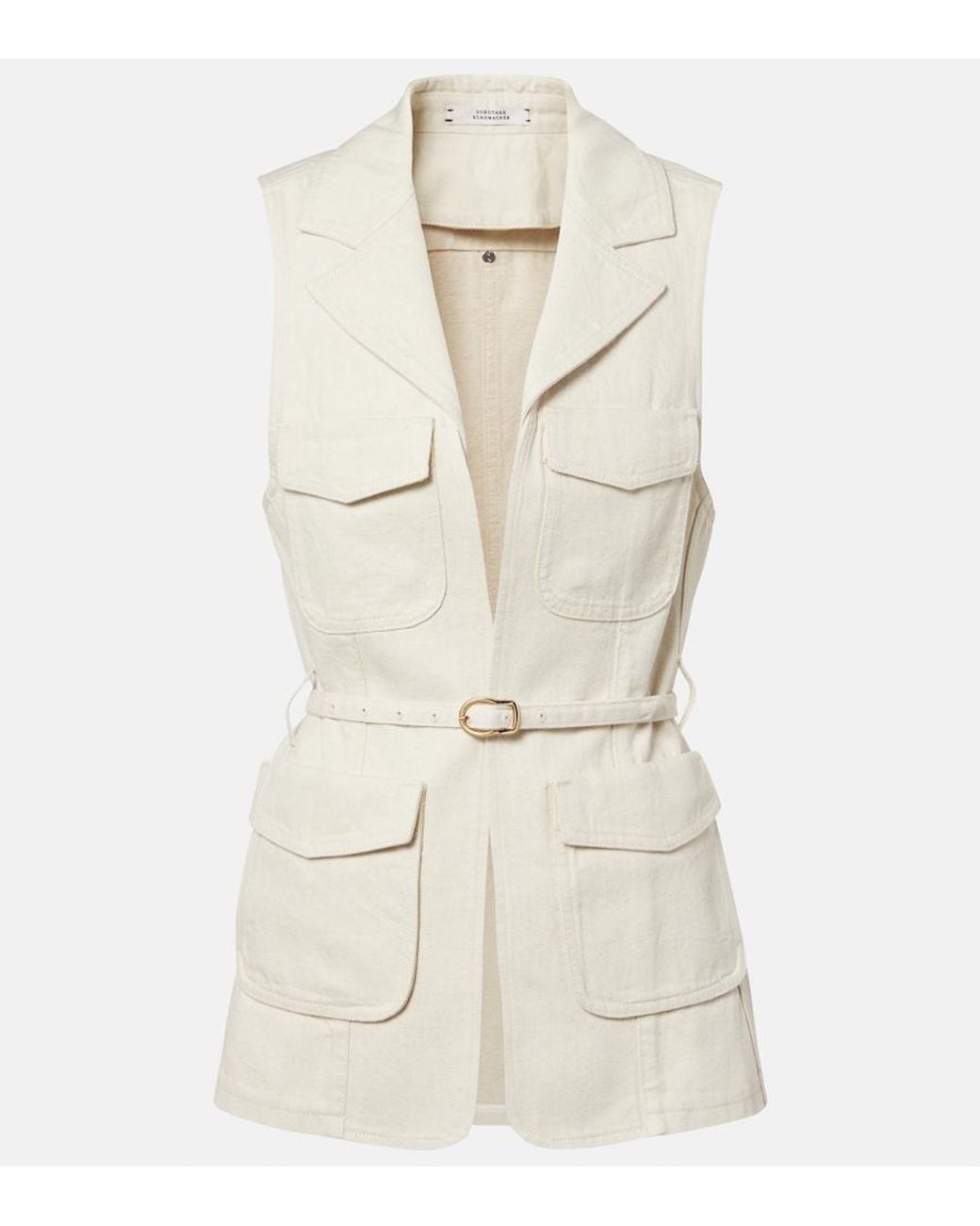 Dorothee Schumacher Natural Summer Of Love Belted Denim Vest