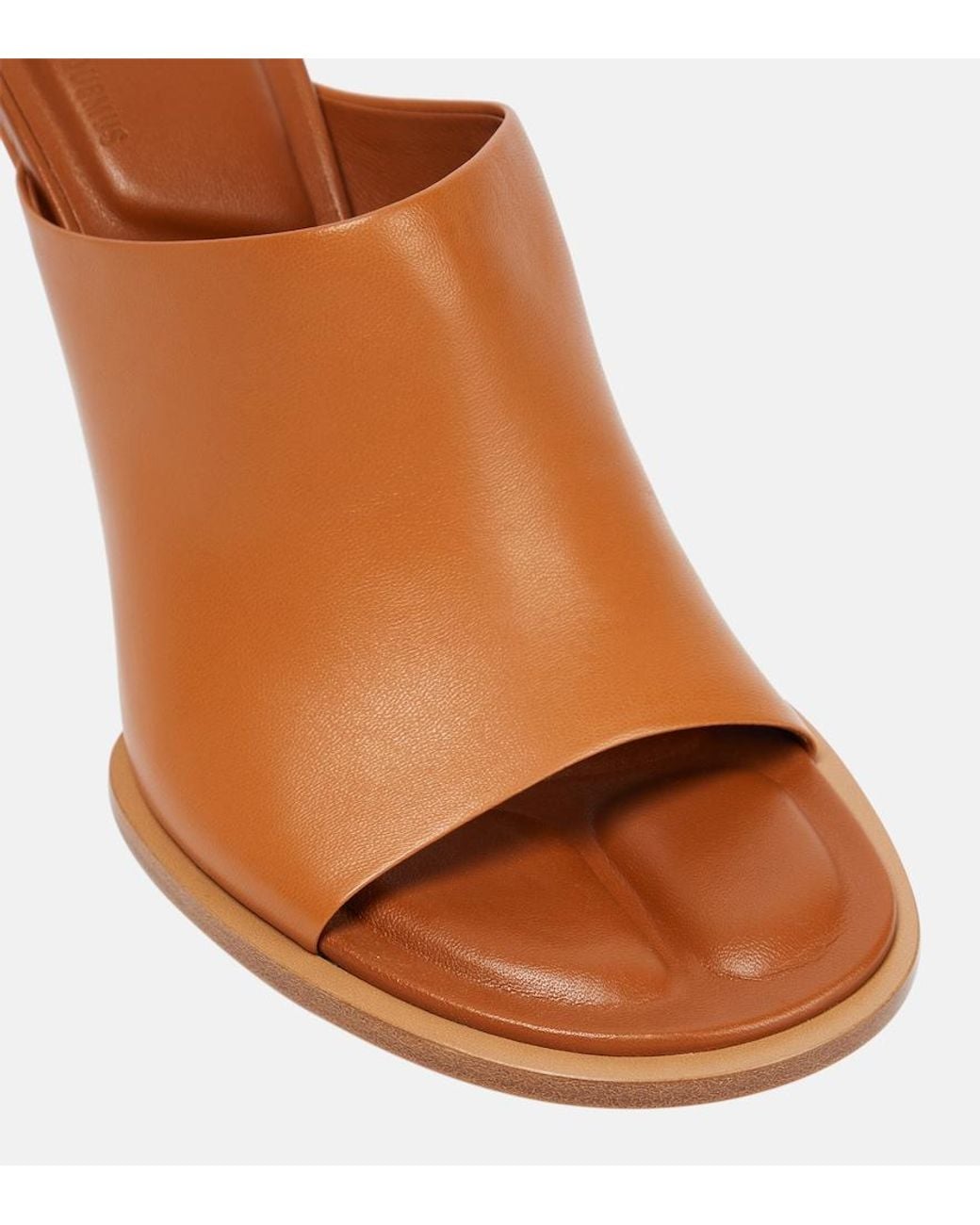 Jacquemus Brown Les Mules Carres Ronds Leather Mules