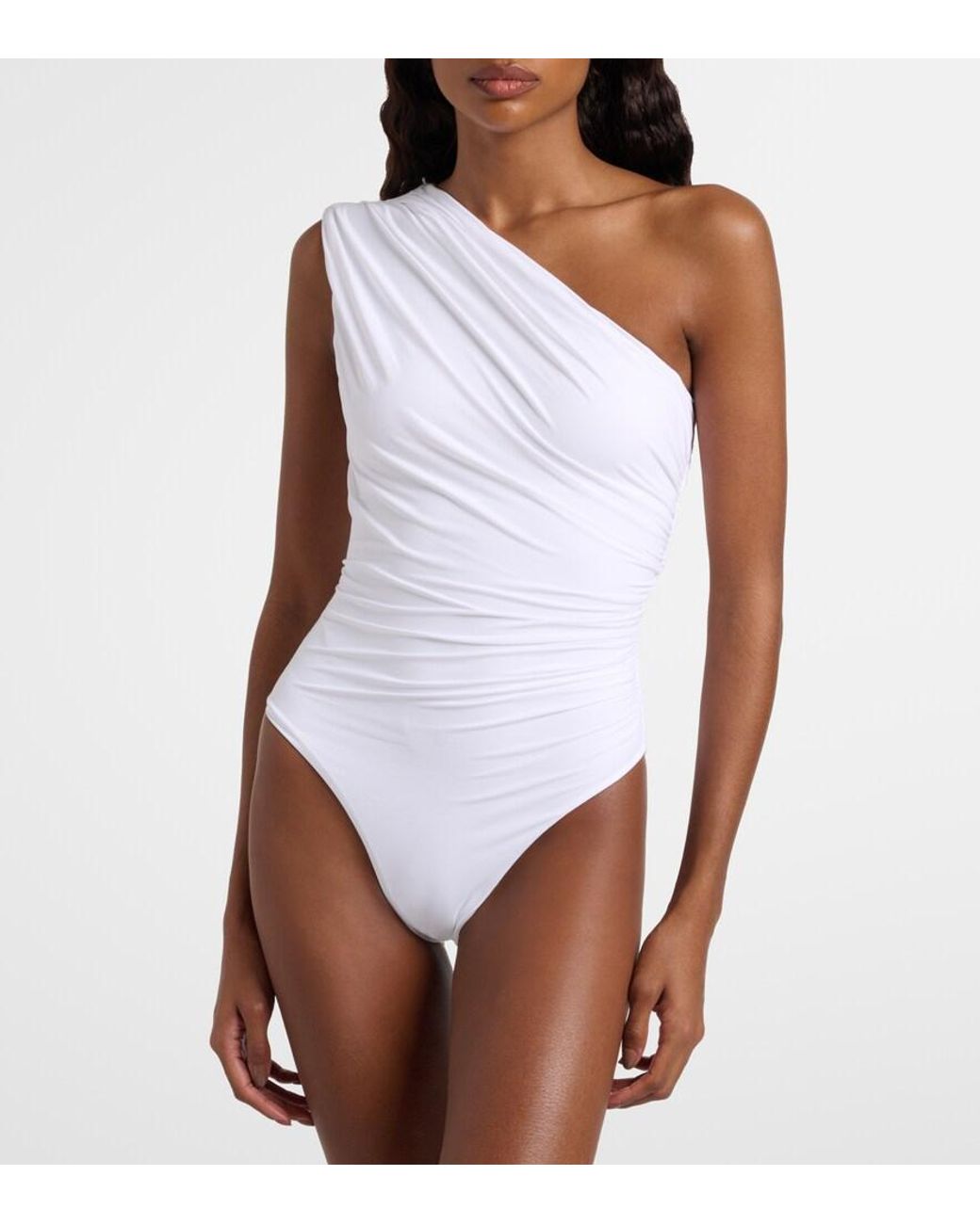 Melissa Odabash White Arizona One-Shoulder Swimsuit
