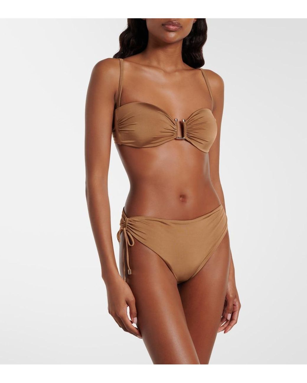 Max Mara Brown Acacia Bandeau Bikini Top