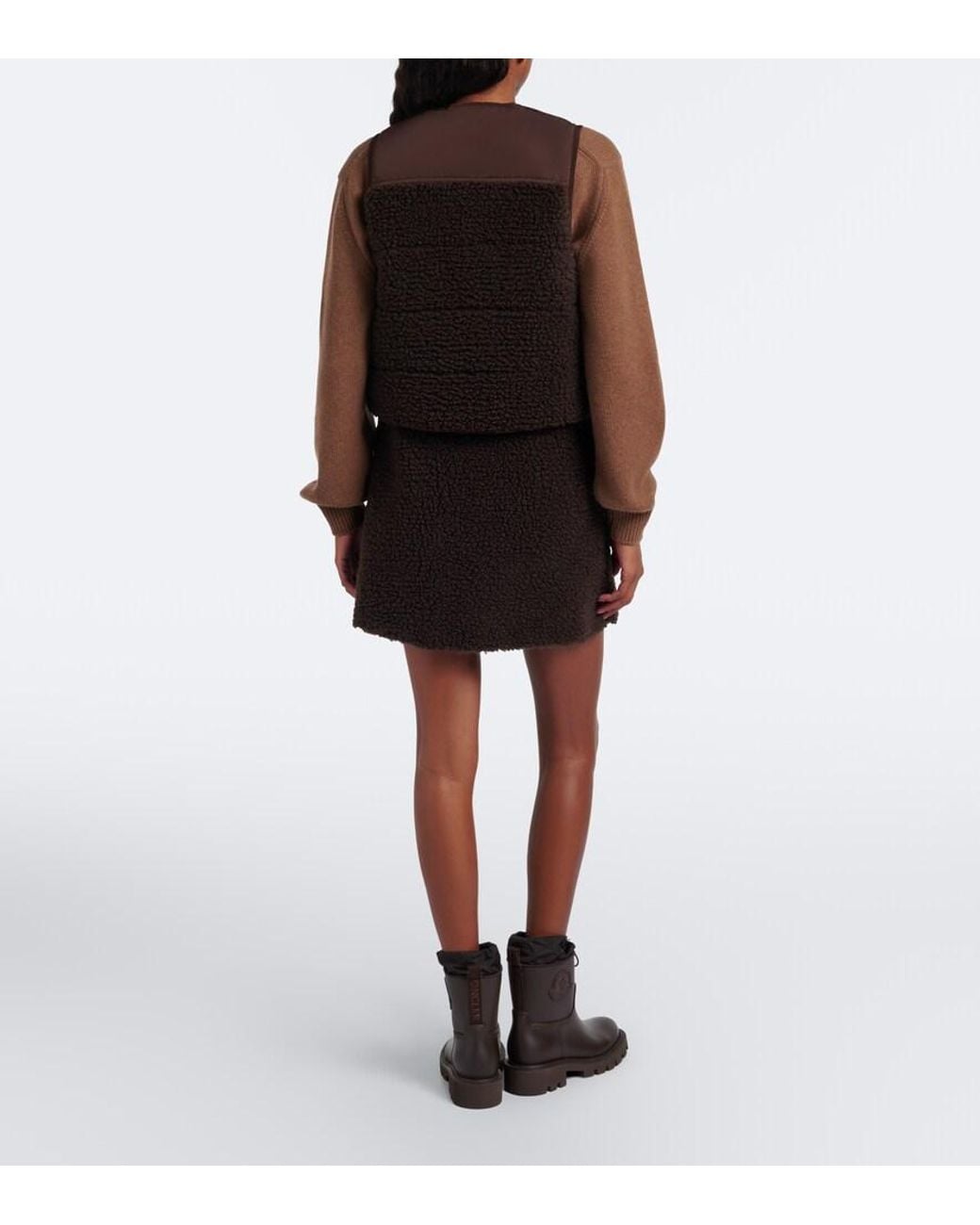 Moncler Black Teddy Miniskirt