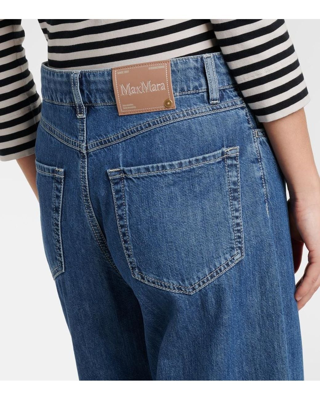 Max Mara Blue Zeus Wide-Leg Jeans