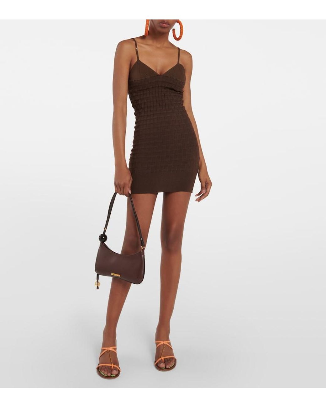 Jacquemus Brown Tecido Sleeveless Dress