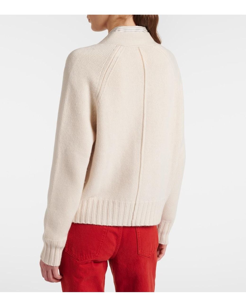 Jardin Des Orangers Natural Cashmere And Wool Cardigan