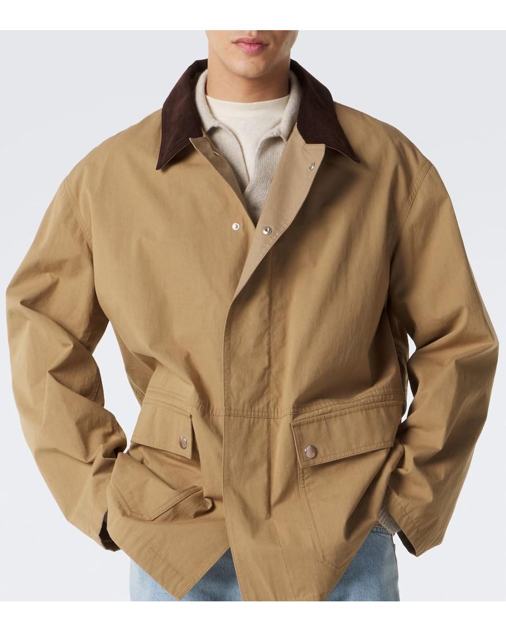 The Row Brown Frank Cotton Jacket for men