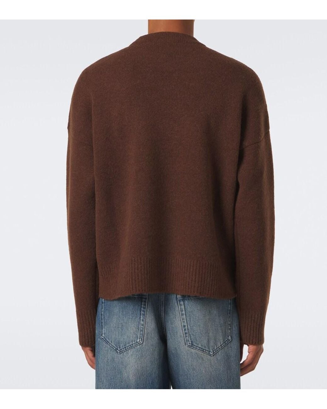 AMI Brown Ami De Coeur Alpaca And Wool-Blend Sweater for men