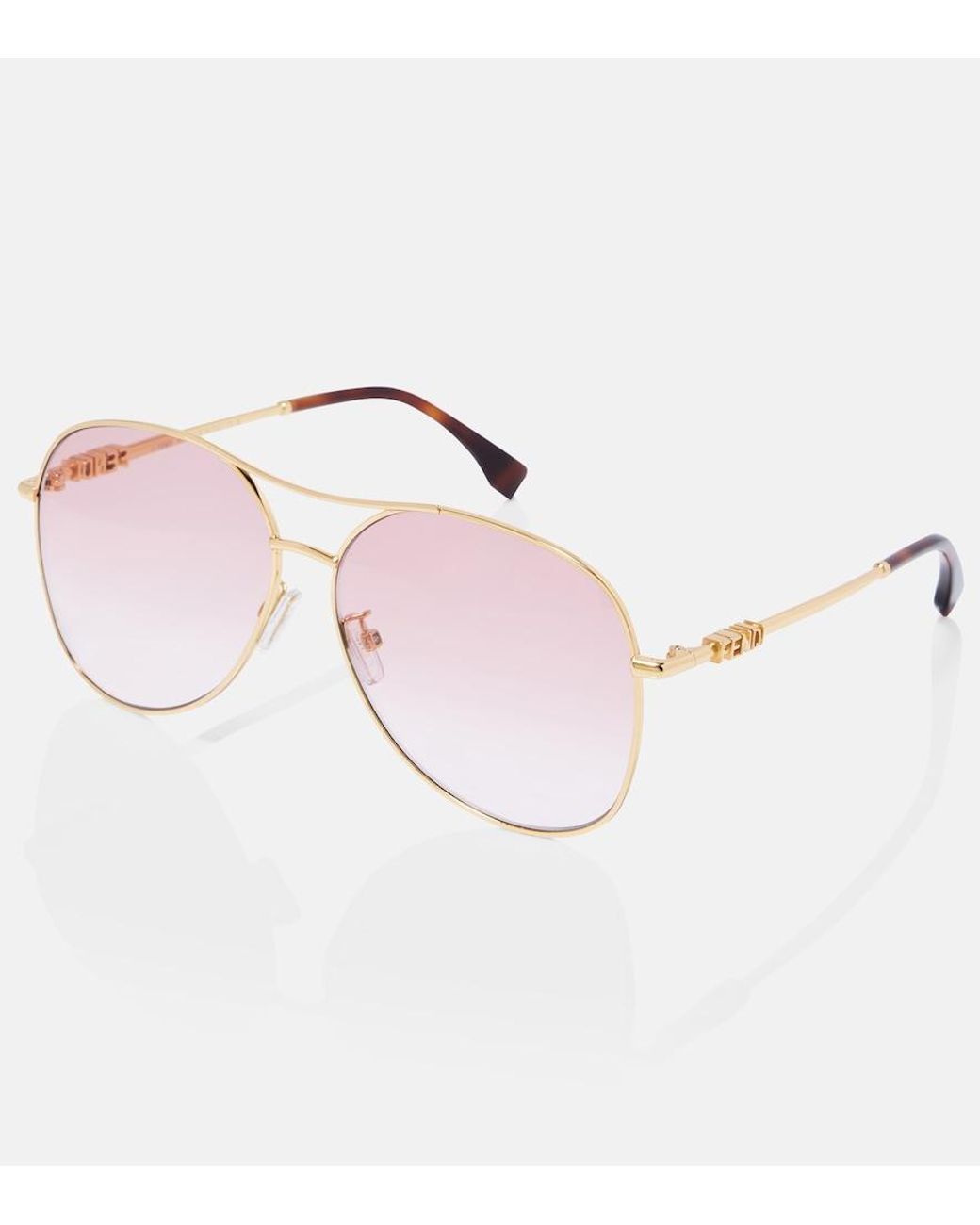 Fendi Pink Graphy Aviator Sunglasses