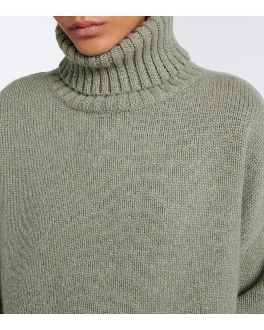 Extreme Cashmere Green N°434 Crop Xtra Cashmere Sweater