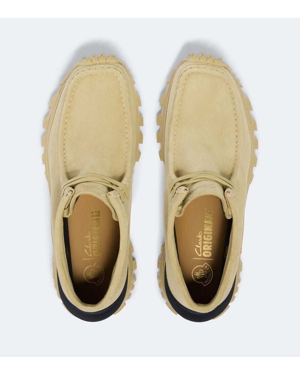 Moncler Natural X Clarks Trailgrip Wallabee Gtx Suede Sneakers for men