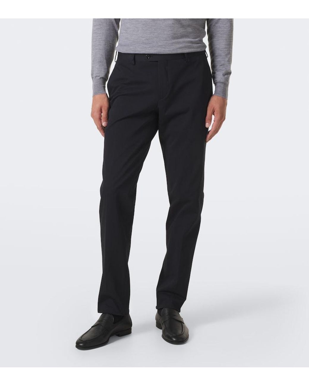 Lardini Blue Cotton-Blend Slim Pants for men