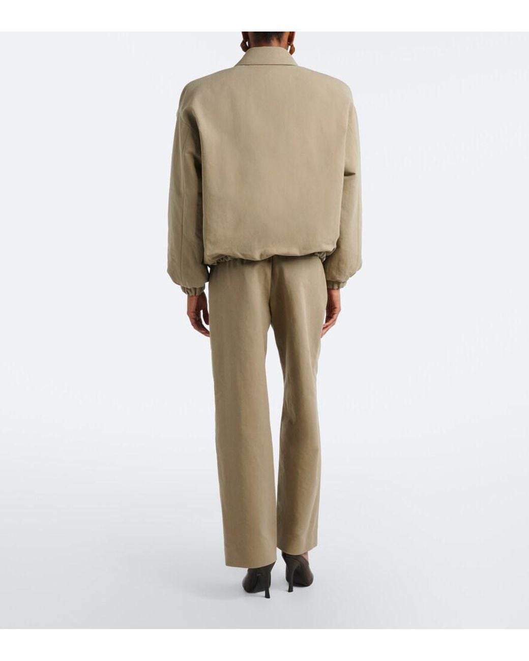 Magda Butrym Natural Cotton Wide-Leg Pants