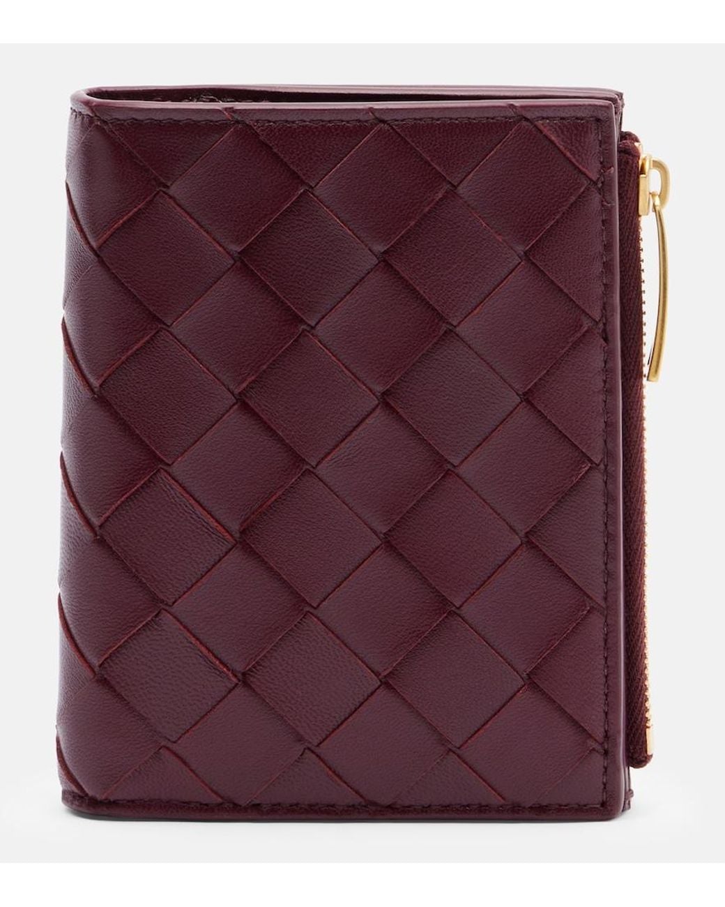 Bottega Veneta Purple Intrecciato Small Leather Wallet