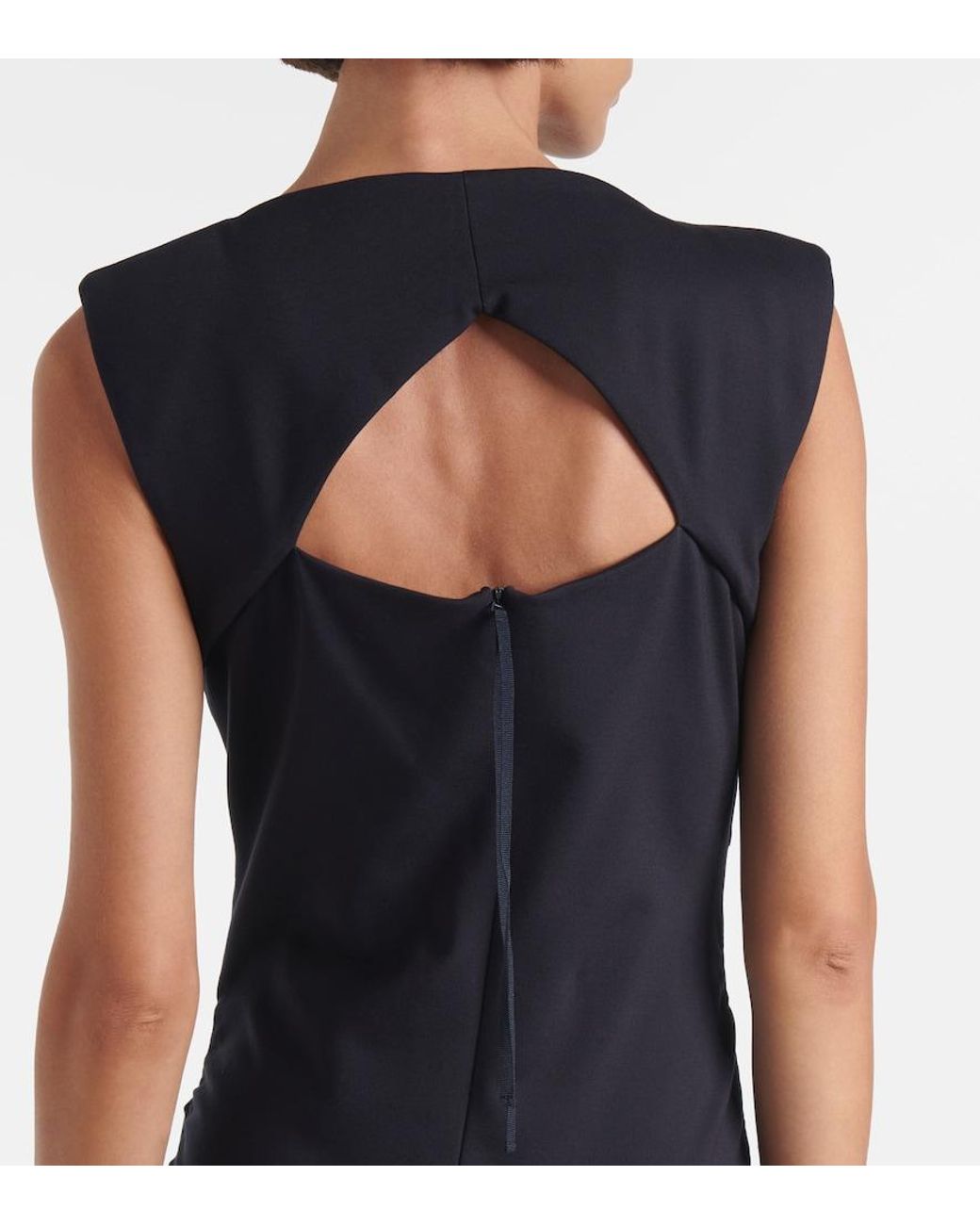 Dorothee Schumacher Blue Emotional Essence Draped Midi Dress