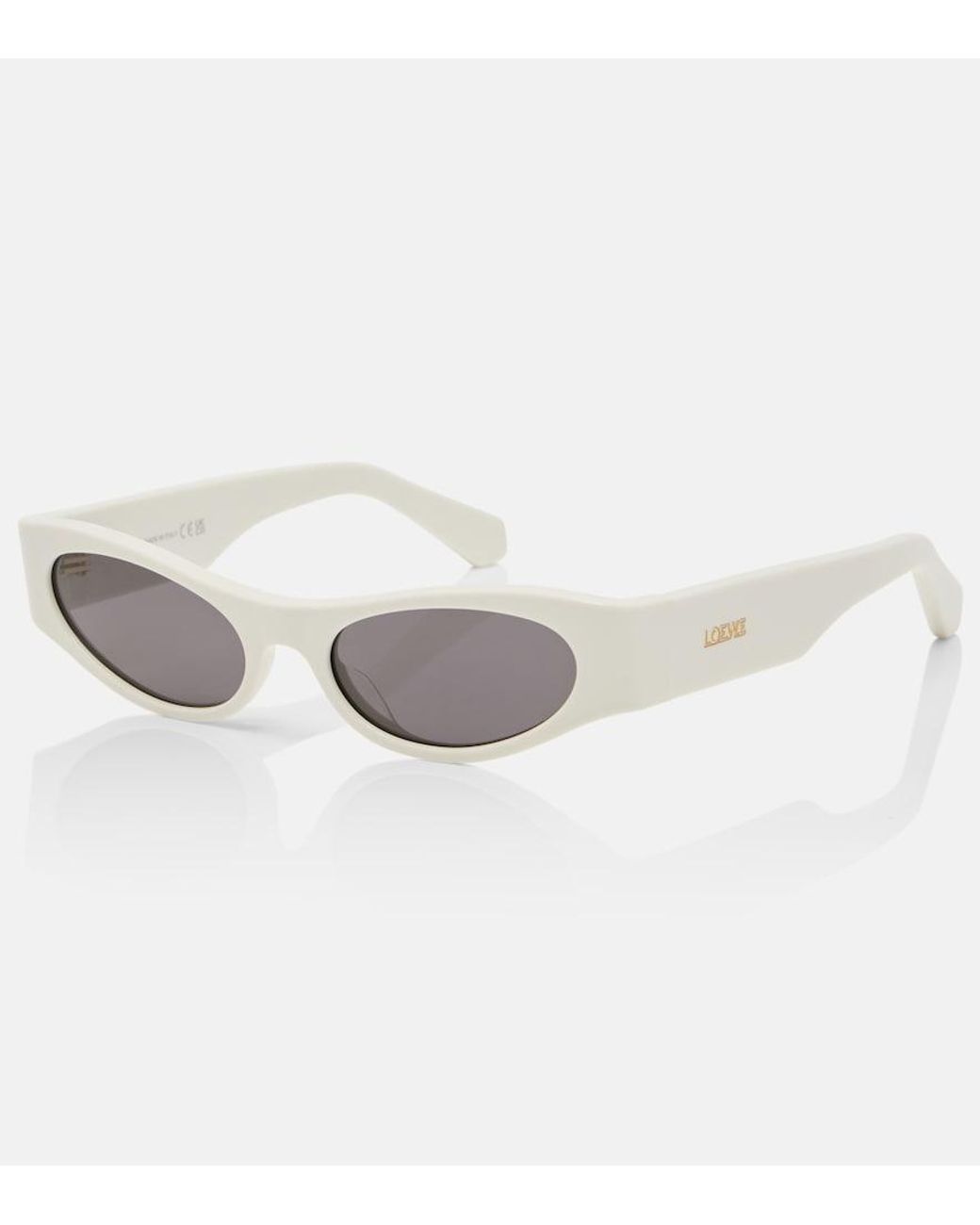 Loewe Gray Paula's Ibiza Signature Oval Sunglasses