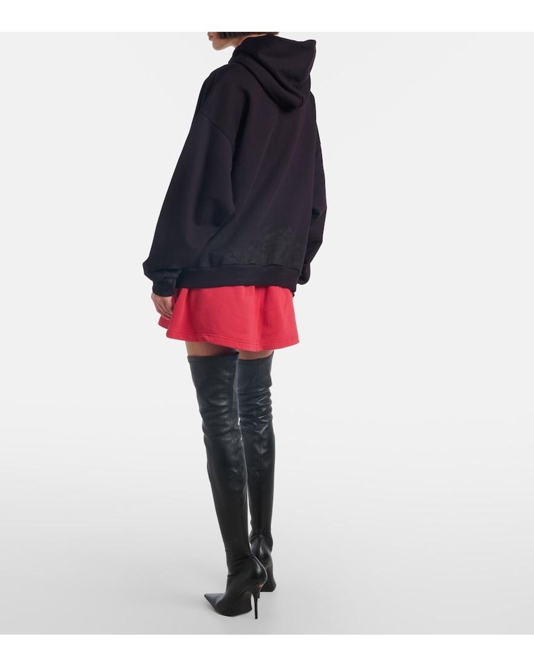 Balenciaga Red Cotton Miniskirt