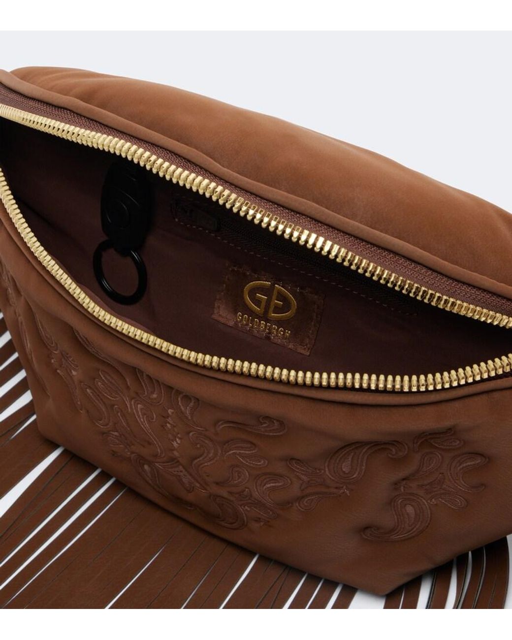 Goldbergh Brown Hina Fringed Belt Bag
