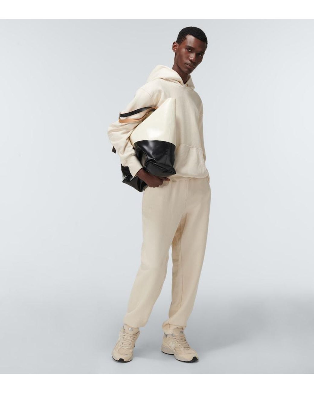 Les Tien Multicolor Cropped Hooded Sweatshirt for men