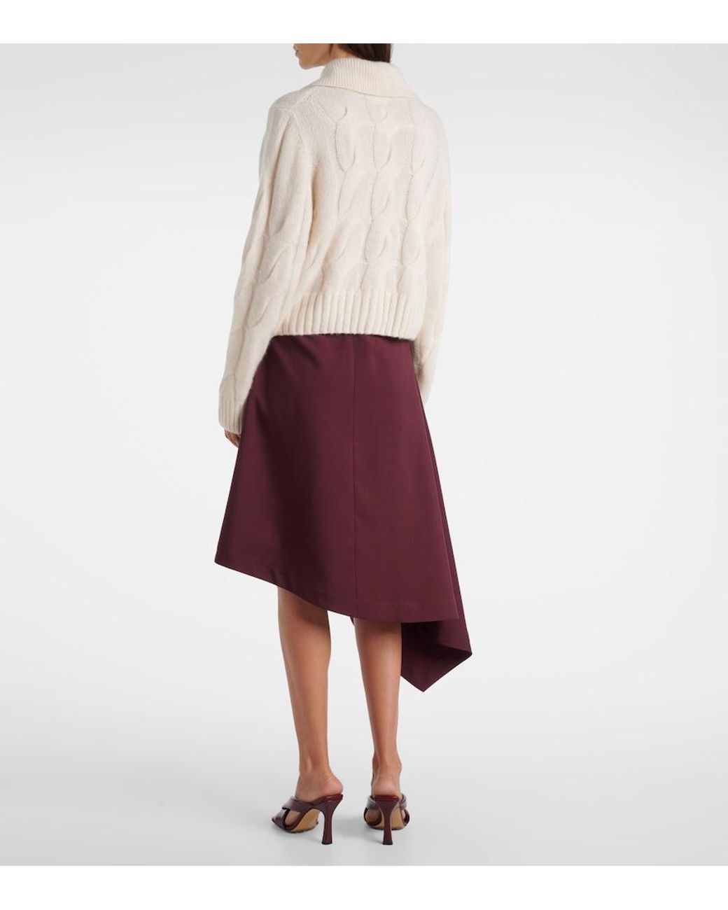 Jardin Des Orangers Natural Cable-Knit Cashmere And Silk Cardigan