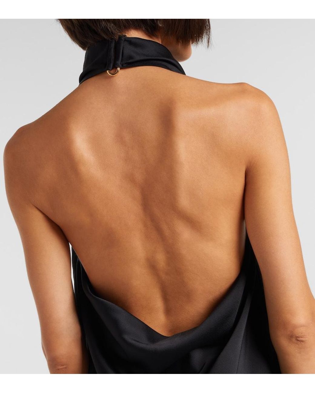 Stella McCartney Black Halterneck Satin Top