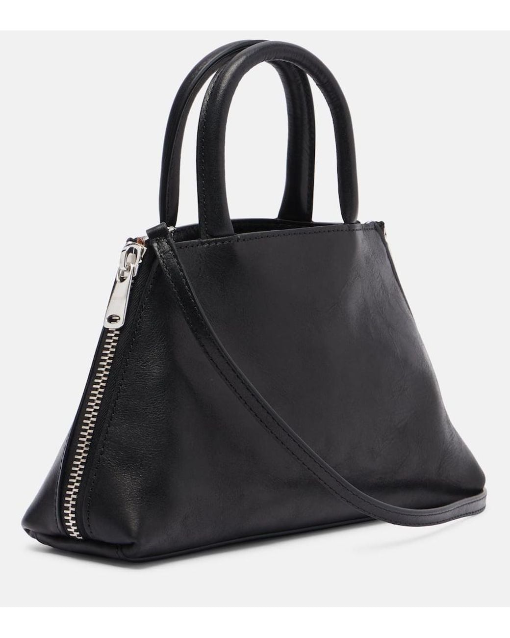 Coperni Black Data Mini Leather Tote Bag