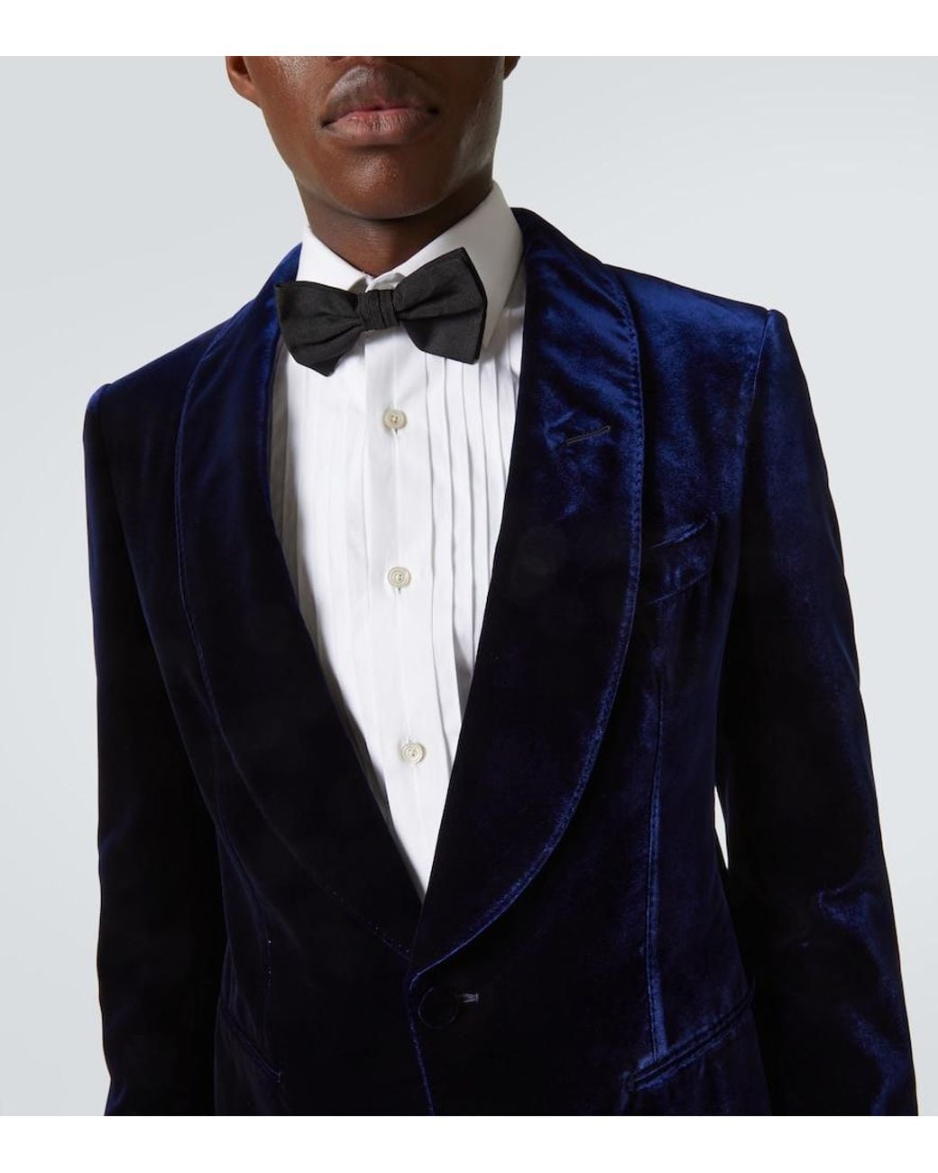 Tom Ford Blue Shelton Velvet Blazer for men