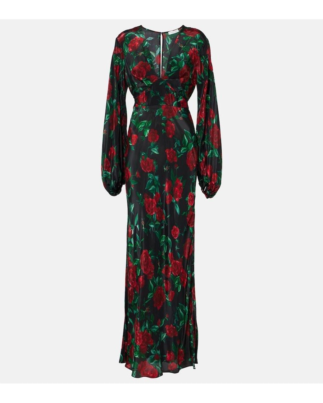 Alexandra Miro Black Eleanor Floral Maxi Dress