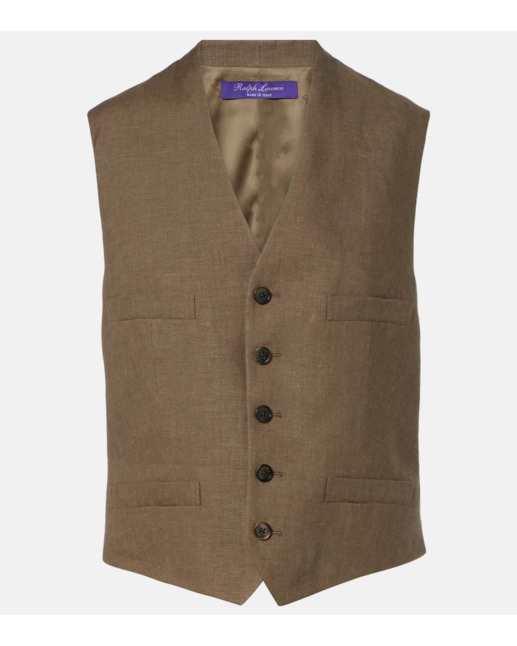 Ralph Lauren Green Jaiden Linen Vest