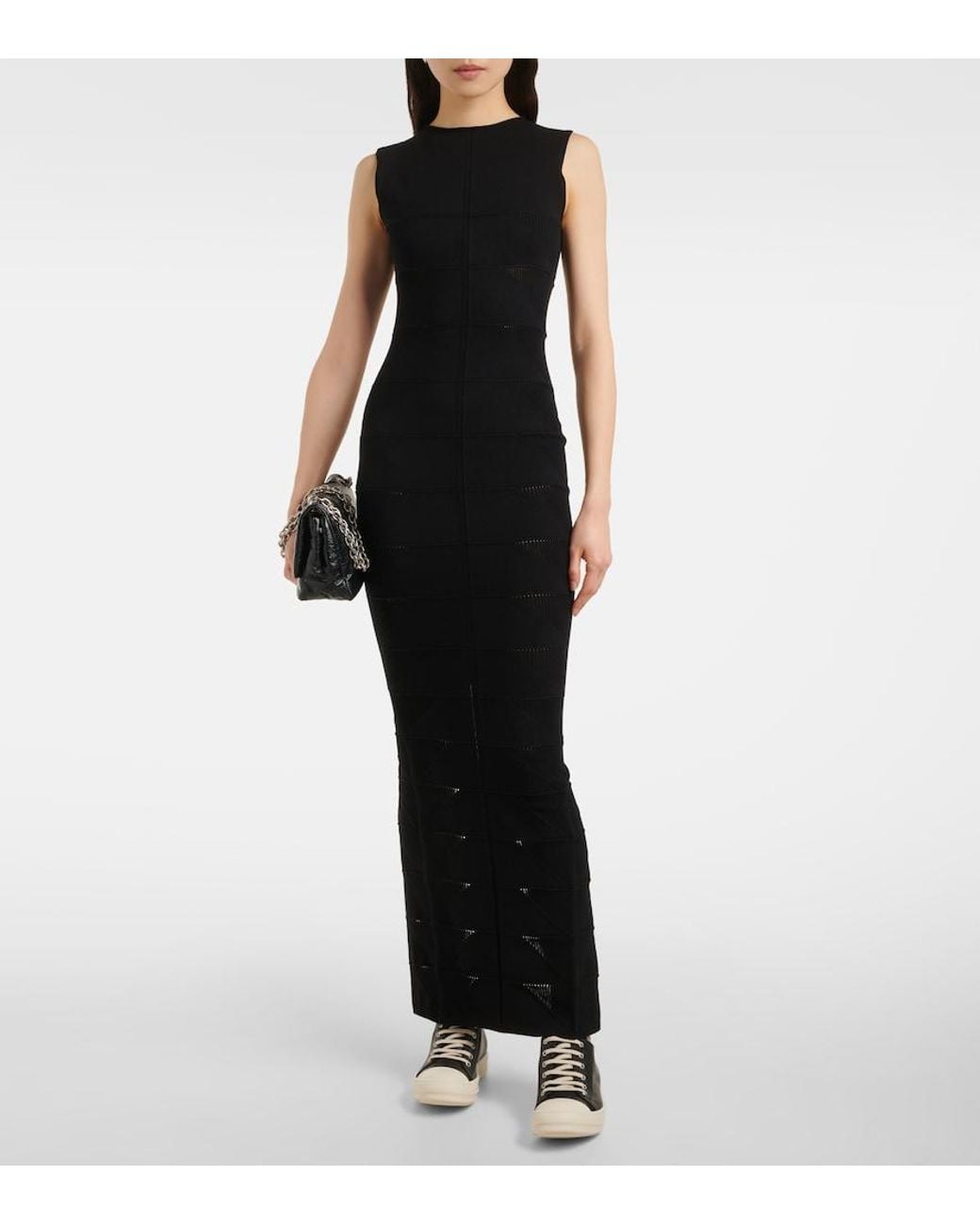Rick Owens Black Jersey Maxi Dress