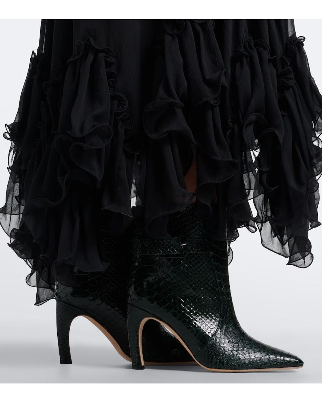 Malone Souliers Black Rowan Snake-Effect Leather Ankle Boots