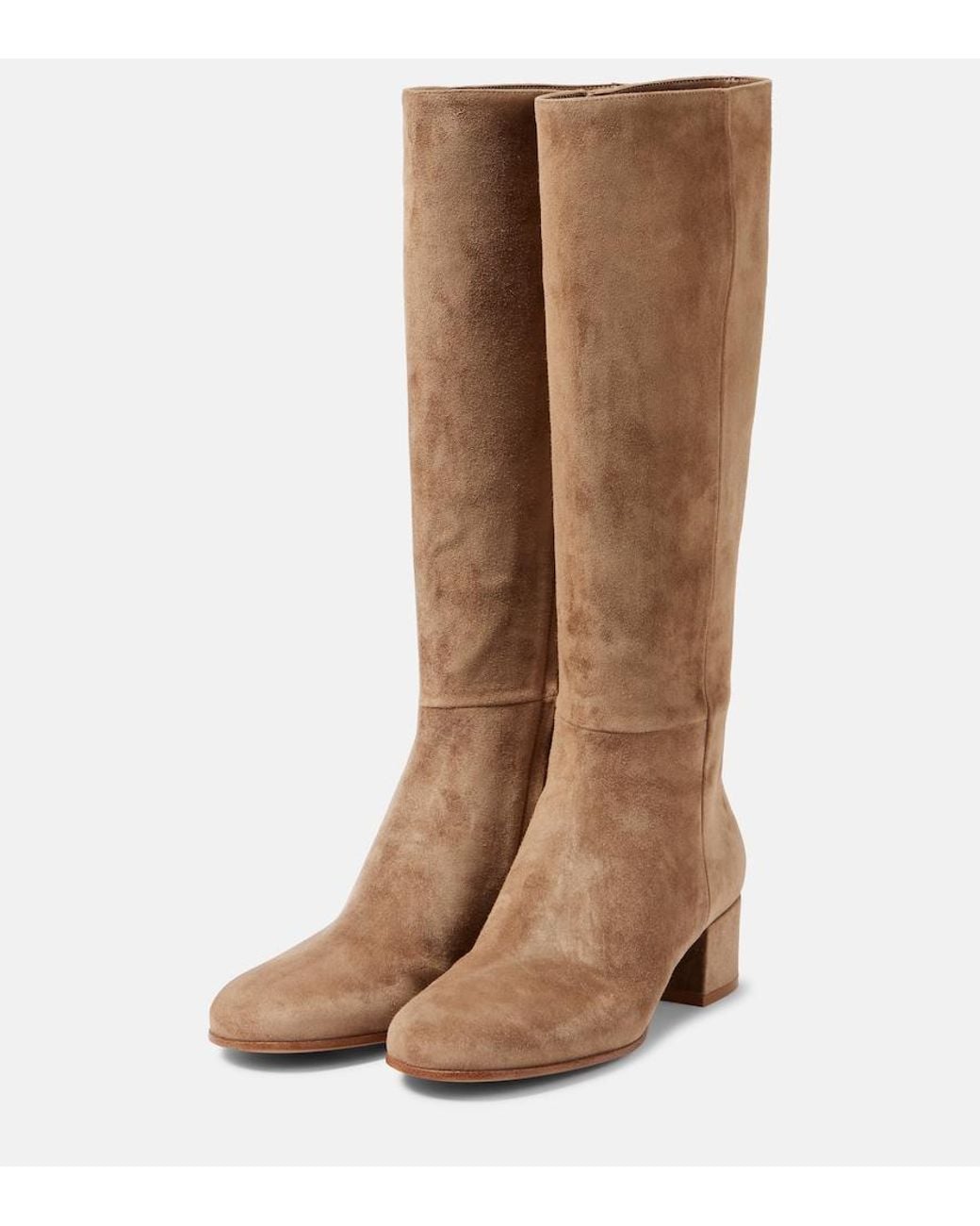 Gianvito Rossi Brown 45 Suede Knee-High Boots