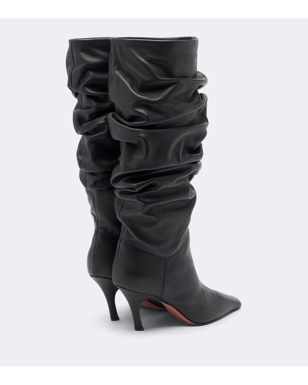 AMINA MUADDI Black Jamie Leather Knee-High Boots
