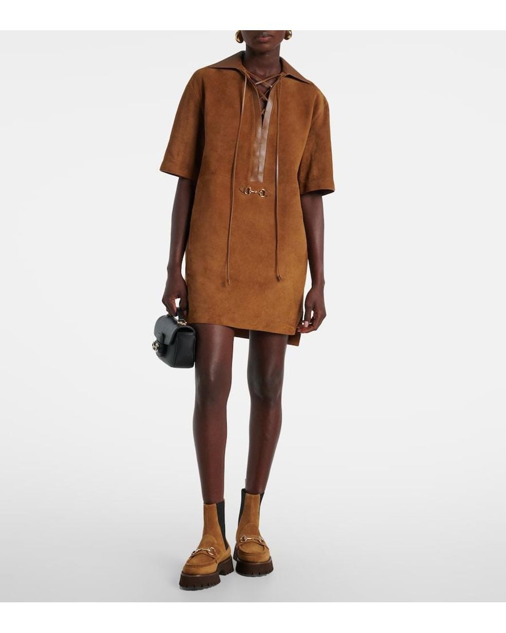 Gucci Brown Sylke Suede Chelsea Boots