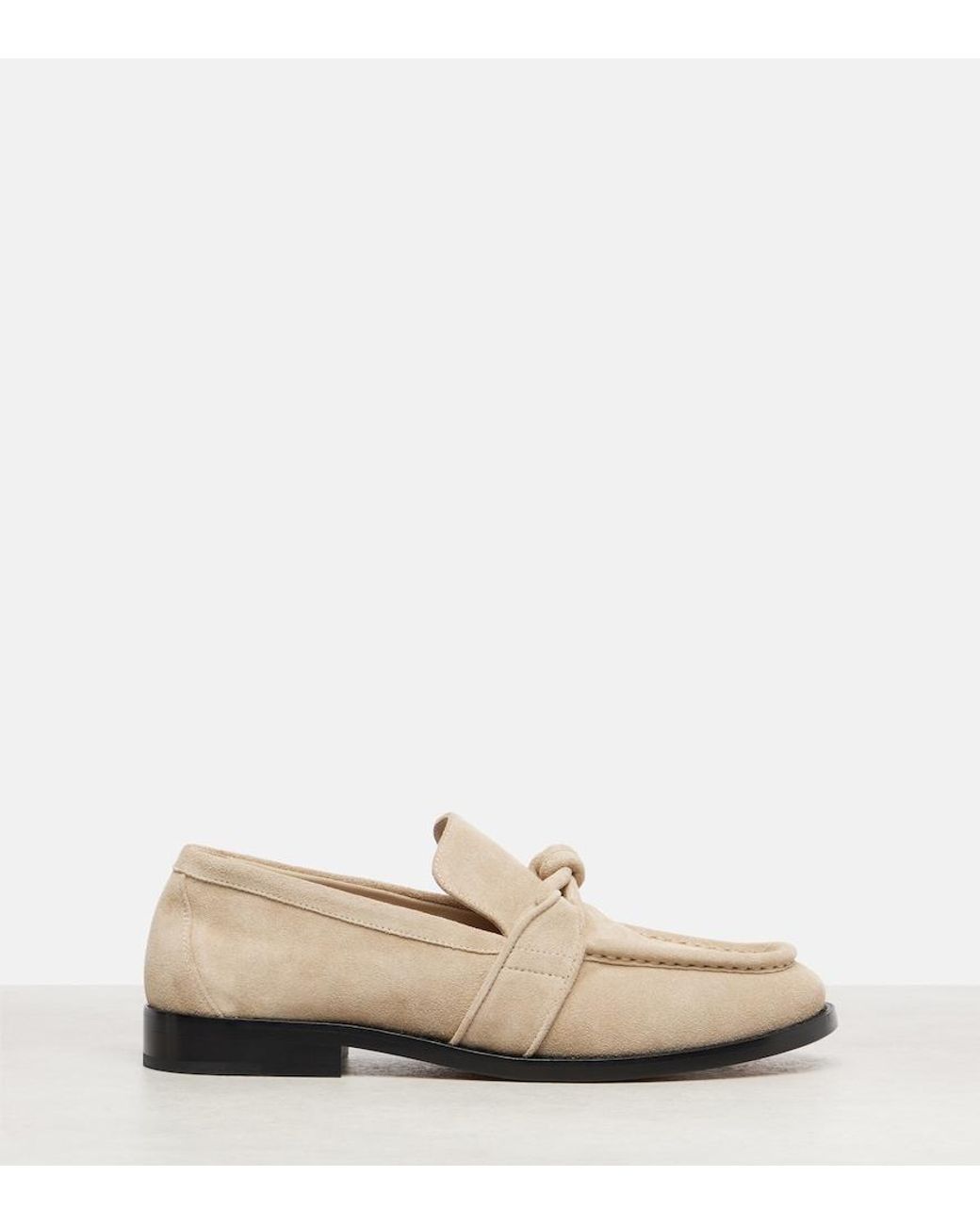 Bottega Veneta Natural Astaire Suede Loafers