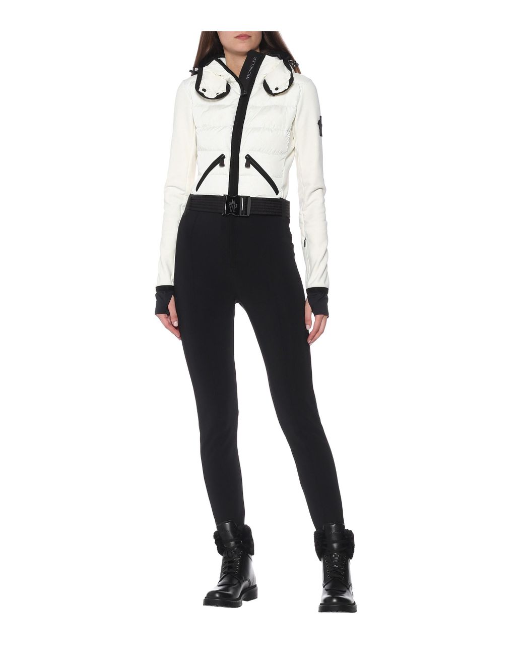 3 MONCLER GRENOBLE One-piece Padded Ski Suit in White | Lyst