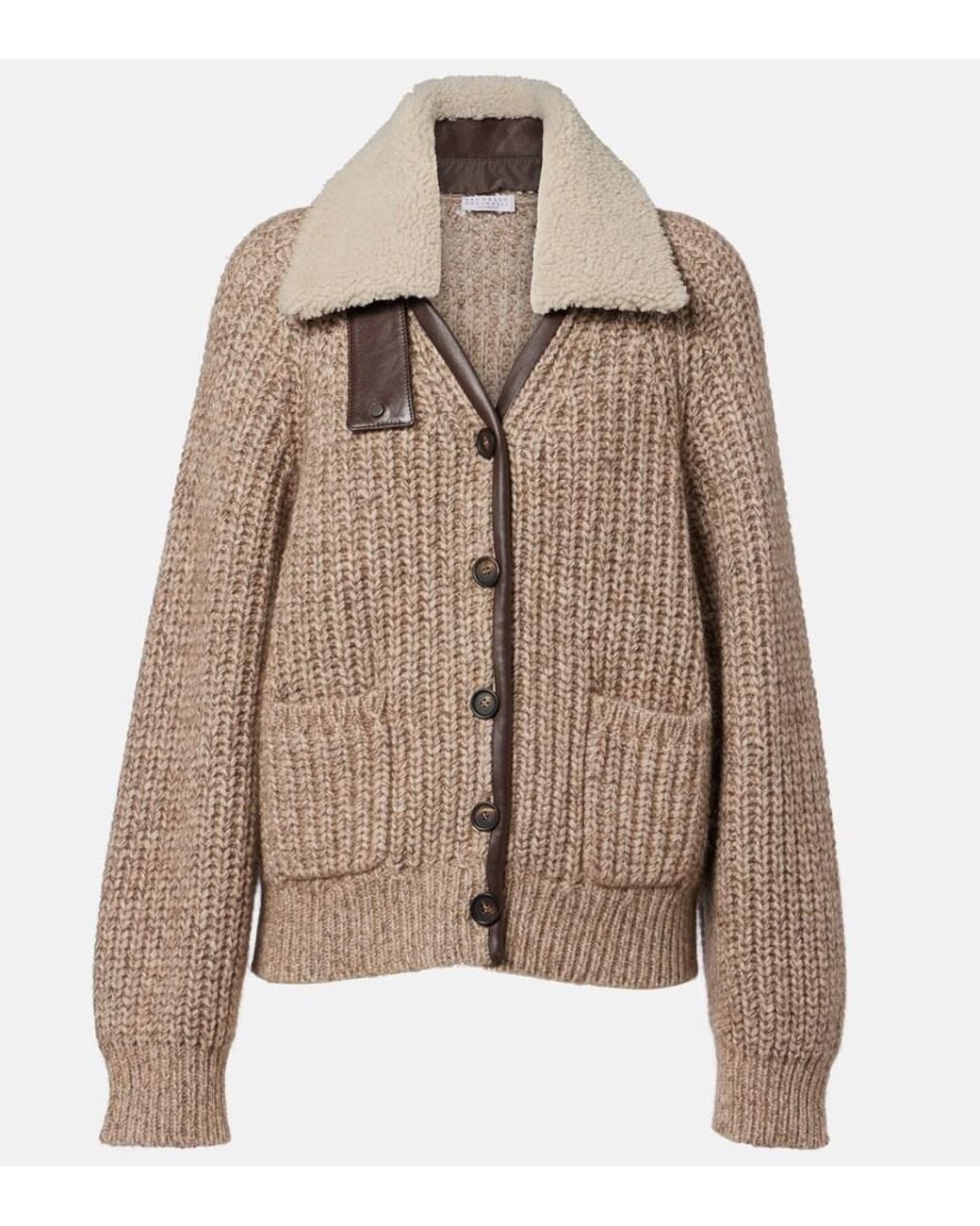 Brunello Cucinelli Brown Cashmere, Mohair, And Wool-Blend Jacket