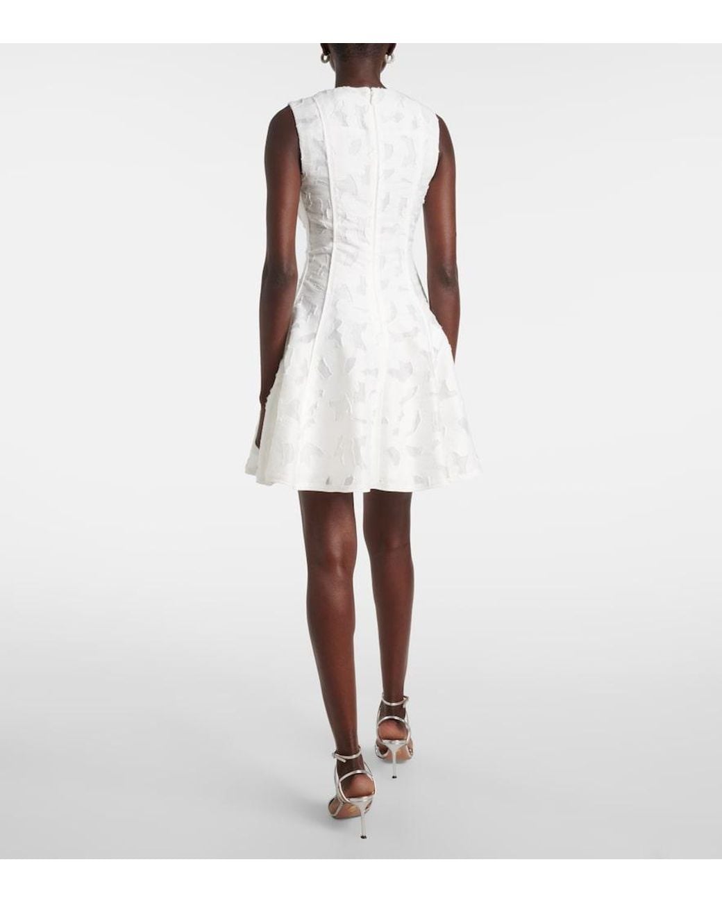 Jonathan Simkhai White Sylvia Jacquard Minidress